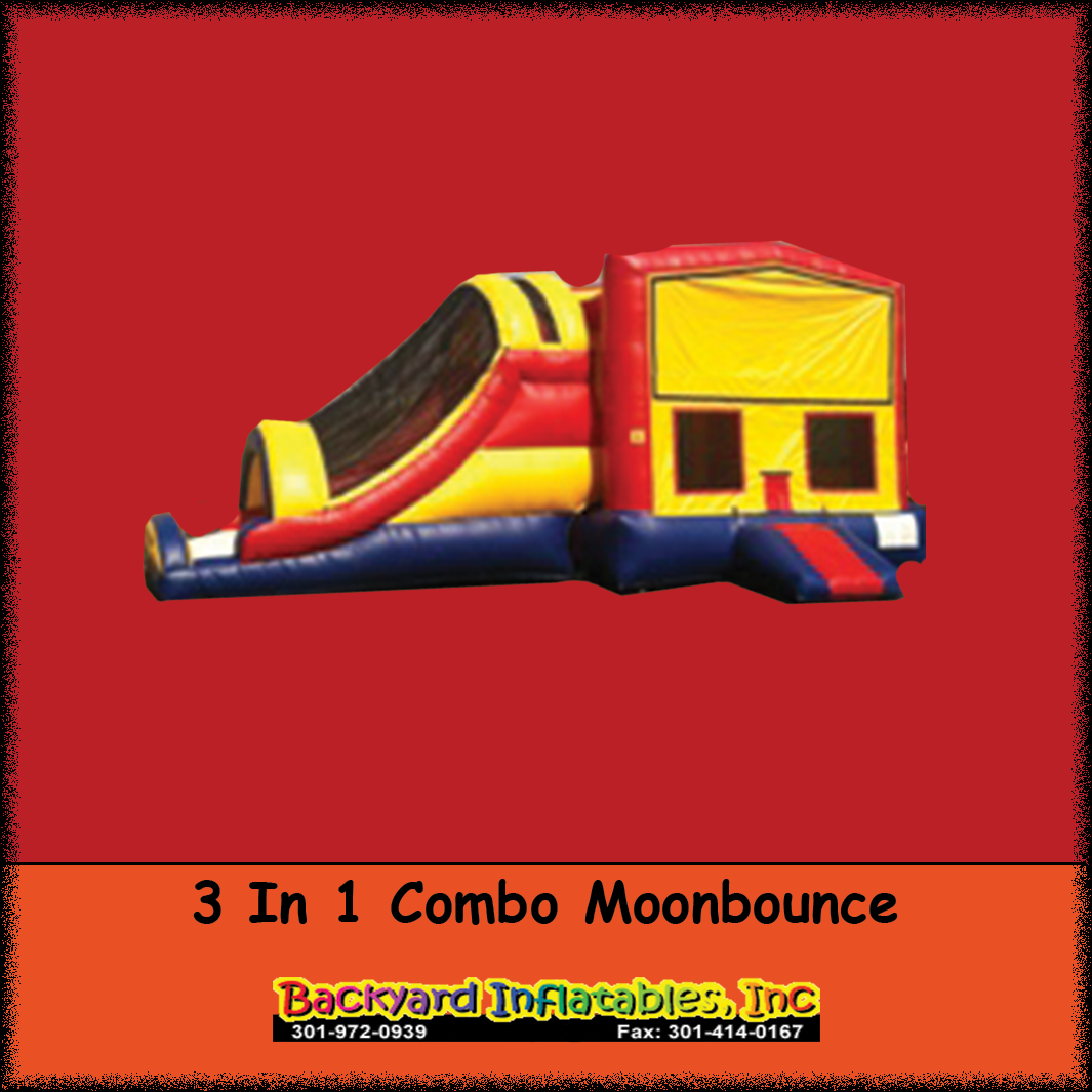 Moon Bounce with slide Backyard Inflatables