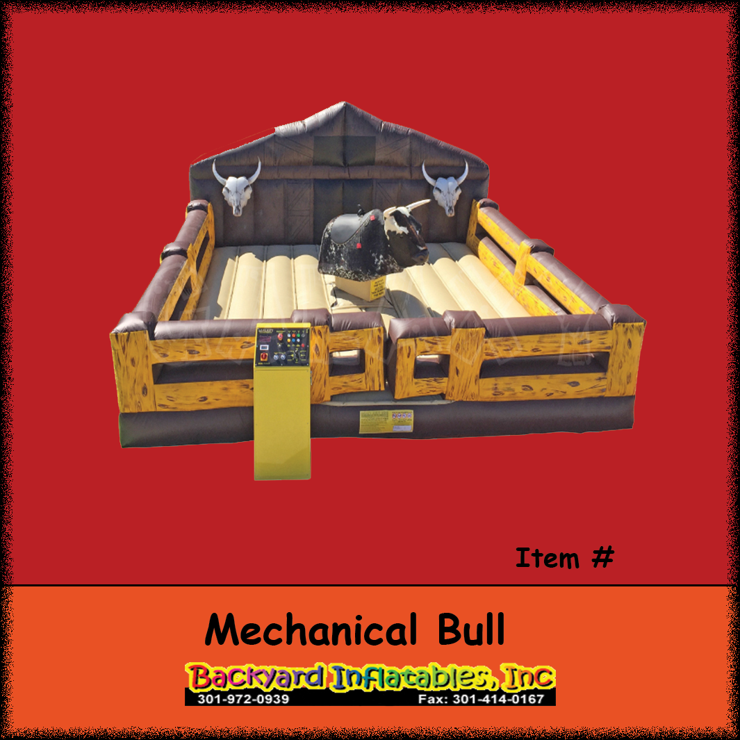 Mechanical Bull Rental Backyard Inflatables