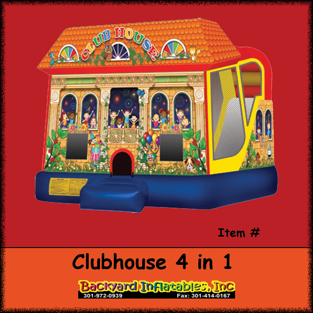 Club House 4in1 Combo Backyard Inflatables