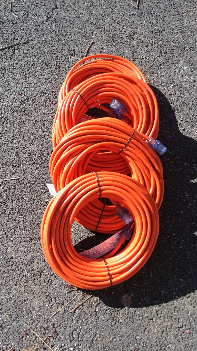 100' Extension Cords 4 Pack Backyard Inflatables
